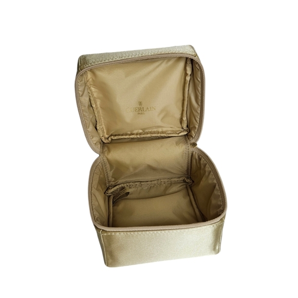 Guerlain Paris Mini Bag Jewelry Case Makeup Case Gold New - Picture 2 of 2